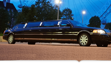 Black limousine