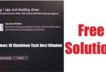 windows 10 shutdown task host window