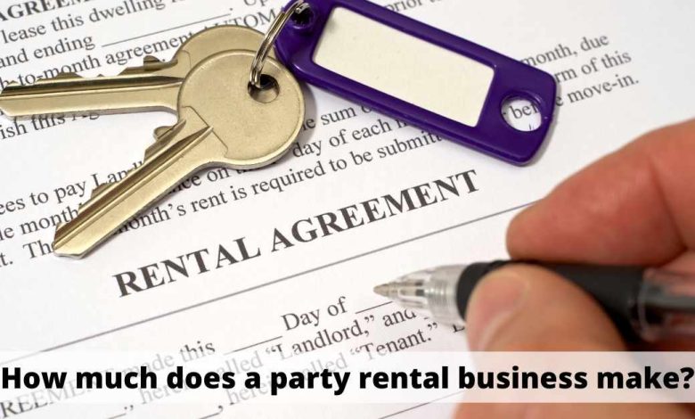 How much does a party rental business make