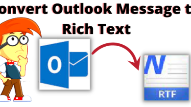 convert outlook message to rich text